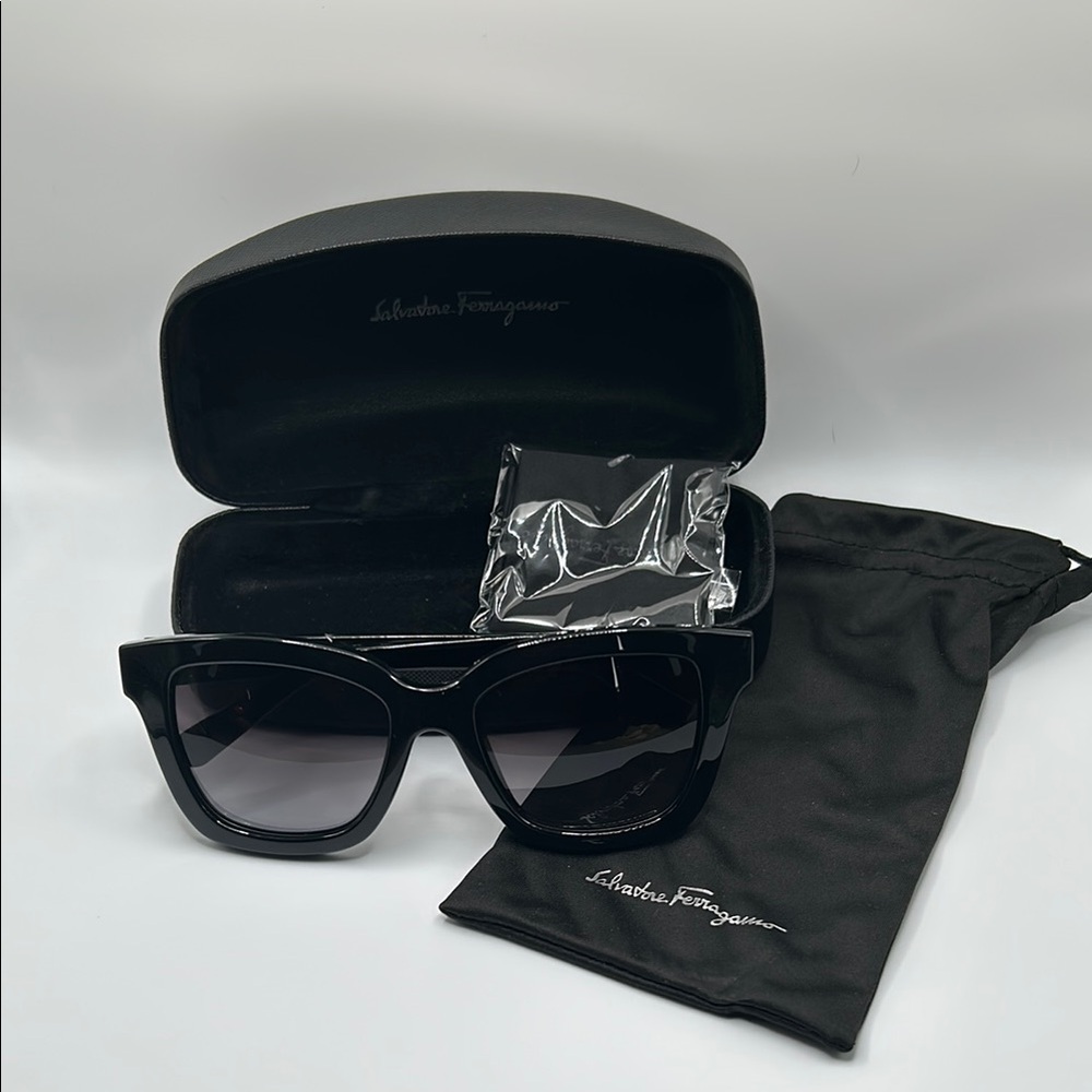 Salvatore Ferragamo Black Sunglasses